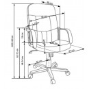 Кресло компьютерное HALMAR DENZEL экокожа, т.коричневый/черный